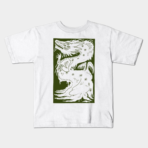 Slime Dragon Kids T-Shirt by Ballyraven